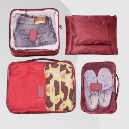 Kit com 6 peças – Necessaire Organizadora para Mala de Viagem
