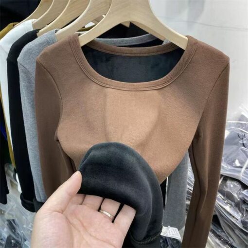 Blusa de Inverno com Veludo Interno