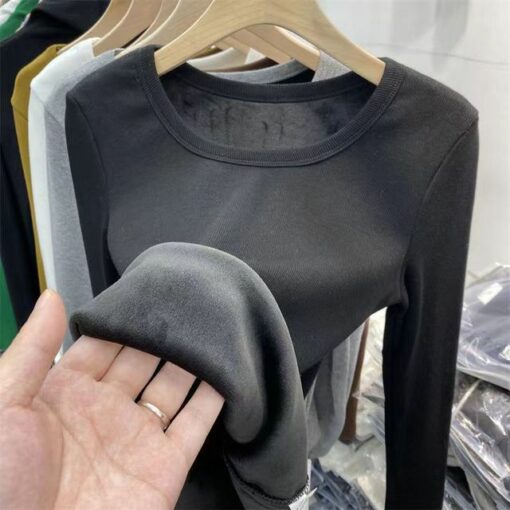 Blusa de Inverno com Veludo Interno